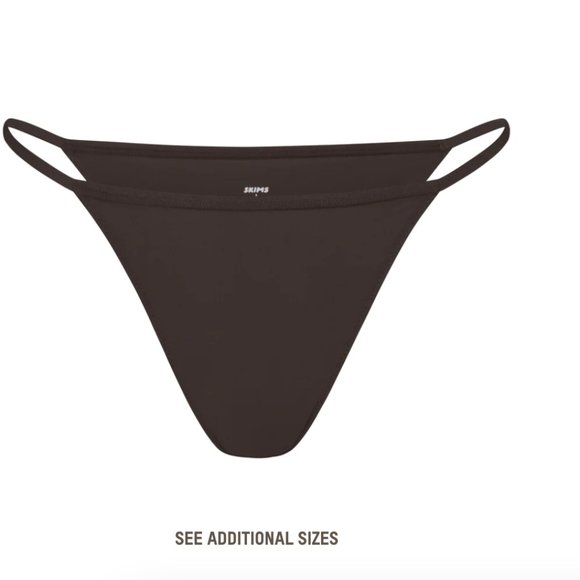 SKIMS FITS EVERYBODY STRING BIKINI ESPRESSO - Picture 3 of 3